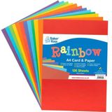 Baker Ross AX955 Regenboog A4- Karton & Papier - pakket - pakket van 126, gekleurde benodigdheden voor knutselactiviteiten voor kinderen