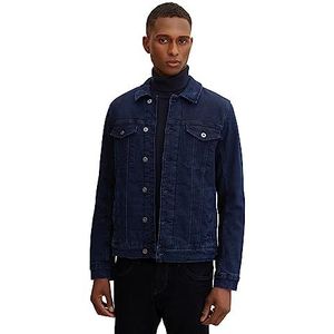 TOM TAILOR Uomini Jeansjas met teddybont 1032908, 10120 - Used Dark Stone Blue Denim, M
