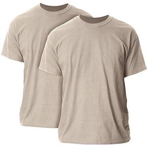 Gildan Heren T-shirt (verpakking van 2), Zand (set van 2), L