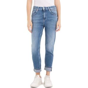 Replay Dames Slim boyfit Jeans Marty Rose Label, 009, medium blue., 25W x 32L
