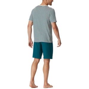 Schiesser Herenpyjama, comfort fit, korte pyjama-set, jeansblauw_181165, 52