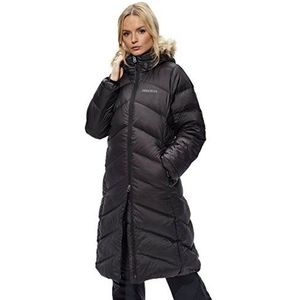 Marmot Dames Wm's Montreaux Coat, Lichte donsjas, 700s Fill-Power, warme parka, stijlvolle winterjas, waterafstotend, winddicht, Black, M