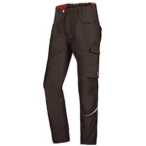 BP 1960-570-0048-30n Stofmix met stretch werkbroek voor mannen, slank silhouet met hogere taille op de rug, 65% polyester/35% katoen, bruin, 30N grootte