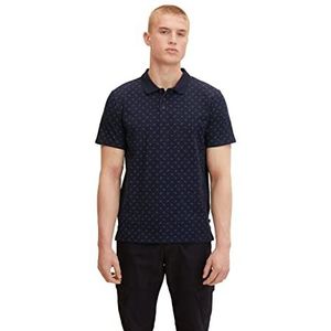 TOM TAILOR Uomini Poloshirt met patroon 1033007, 30549 - Navy Minimal Paisley Design, M