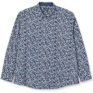 Pierre Cardin Herenoverhemd met lange mouwen en button-down-kraag, blauw, XL