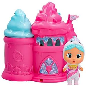 CRY BABIES MAGIC TEARS Icy World Elodie Glazen slot, prinses Elodie Playset met 9 accessoires, speelgoed voor jongens en meisjes + 3 jaar