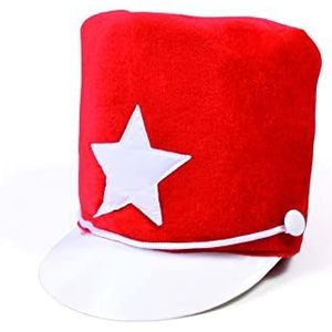 Rode zachte vilten Majorette Hoed, 1 st. - Opvallend ontwerp, perfecte accessoire voor optochten, feesten, optredens, muziekfestivals en thema-evenementen uit de jaren 80