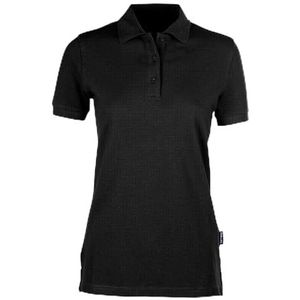HRM Dames Zware Polo, Zwart, Maat XS I Premium Dames Poloshirt Gemaakt van 100% Katoen I Basic Polo Shirt Wasbaar tot 60°C I Hoogwaardige & Duurzame Dameskleding I Werkkleding