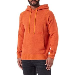 BOSS Heren Knitwear Knitted_Sweater, Open Orange, L