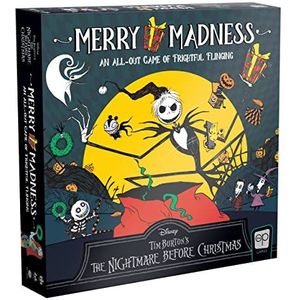 The OP USAopoly - Disney Tim Burton'S The Nightmare Before Christmas Merry Madness - Dobbelspel - Snel Dobbelspel Voor Het Hele Gezin - Vanaf 6 jaar - Voor 3 tot 5 Spelers - Engelstalig