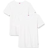 Levi's Heren Levis Men V-hals 2p T-shirt (2 stuks), wit (white 300), S