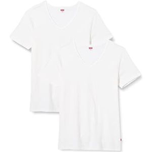 Levi's Heren T-shirt (verpakking van 2), wit, L