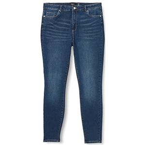 VERO MODA CURVE Dames Jeans, donkerblauw (dark blue denim), 44W x 32L