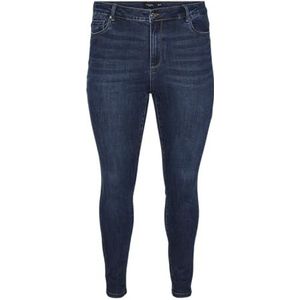 VERO MODA CURVE Dames Jeans, donkerblauw (dark blue denim), 54W x 32L