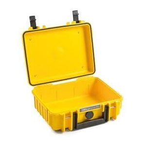 B&W Outdoor Case Hard Case Type 1000 leeg (Hard Case Case IP67, zonder inhoud, waterdicht, binnenmaat 25x17,5x9,5cm, Geel)