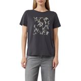 comma - T-Shirt - Jersey - Met Opvallende Folieprint