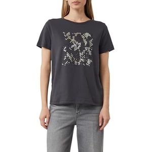 comma - T-Shirt - Jersey - Met Opvallende Folieprint