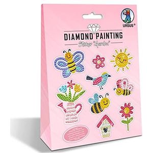 Ursus 43500010 - Diamond Painting Sticker ""Garden"", 2 stickervellen met accessoires voor het maken van stickers met fonkelende diamanten