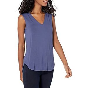 Daily Ritual Jersey V-hals Tank Top Cami Shirt, Medium Blauw, L