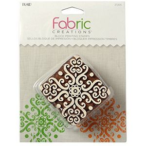 Plaid Fabric Creations ""Barok Medaillon"" stempel, hars, groen, medium, 2,1 x 2,1 inch