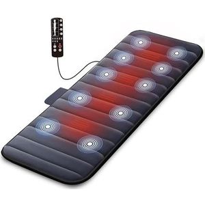 COMFIER - Matelas de Massage Elektrisch - Met 10 Vibrerende Motoren - Thermische Therapie - Automatische Uitschakeling