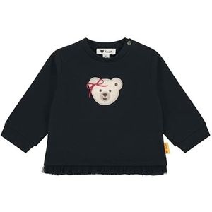 Steiff Sweatshirt EU maat 56 Steiff Navy, sweatshirt met lange mouwen voor kinderen, pullover met lange mouwen, babybovendeel, ideaal basic shirt, comfortabel en zacht, wasmachinebestendig, Steiff