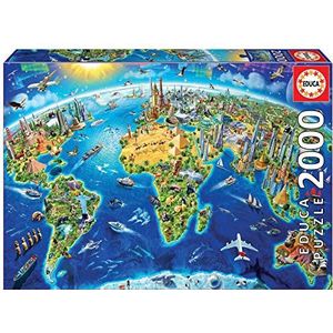 World Landmarks Globe (2000 stukjes) - Educa Puzzle