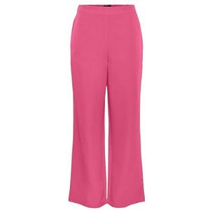 PIECES Pcbossy Hw Wide Plain Pant Noos broek voor dames, roze (hot pink), (M) W x 32L