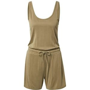 Urban Classics Dames Dames Korte Mouw Modal Jumpsuit T-Shirt, Kaki, L