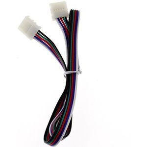 SeKi 50cm kabel voor 10mm LED RGB+W strips clip-connector RGBW verlenging, wit