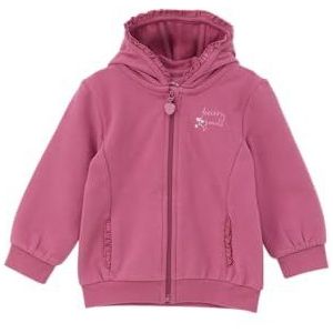 S.Oliver Baby Sweatvest met Tekst en Ruches Donkerroze