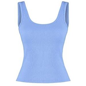 Trendyol Dames Regular fit Basic Ronde Hals Gebreid Singlet, Paars, M, Paars, M