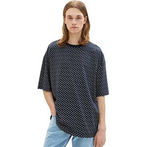 TOM TAILOR Denim Heren Relaxed Fit T-shirt met logo-tekst, 31888 - Wording Laser Print, M