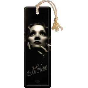 Nostalgic-Art 45019 ""Celebrities Marlene Dietrich - Portrait"" metalen bladwijzer, 5 x 15 cm