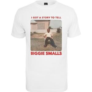 Mister Tee Heren T-shirt Biggie Old Photo Tee, print T-shirt voor mannen, katoen, maten XS - 5XL, wit, XL