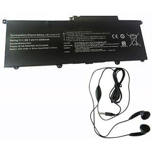 amsahr PLXN4AR-03 Vervangende batterij voor Samsung AA-PBXN4AR, AAPLXN4AR (7,5 V, 44 Wh, 5880 mAh) Omvat stereo oordopjes zwart