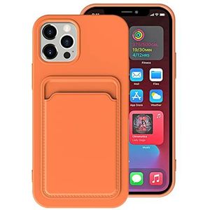 De behuizing van de iPhone 12 van Kokar bevat een deurbeschermdeksel – clip met zachte oranje behuizing