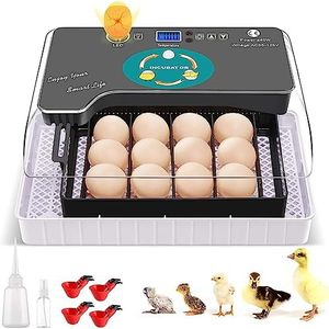 Broedmachine, volautomatisch, kippeneieren, broedapparaat, 9-35 eieren, broedapparaat, incubator met efficiënte ledverlichting, hatcher machine voor kippengans, eenden, duiven, kwartels, vogels