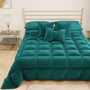 PETTI Artigiani Italiani - Quilt van zacht en warm fluweel 350 g/m², voor Frans bed, dubbelzijdig, dekbed voor Frans bed: 220 x 260 cm, Ottanio, 100% Made in Italy