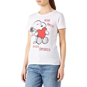 cotton division WOPEANUTS052 T-shirt, wit, maat M dames