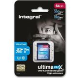 Integral UltimaPro X2 64GB SDXC UHS-II U3 V90 – 300-280 MB/s