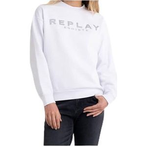 Replay Dames W3616A.000.22890P Sweatshirt, 1 Wit, XL