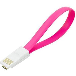 Mini-kabel, magnetisch, voor luidspreker Bose SoundLink Color II, universele oplader, micro-USB, magnetisch, sleutelhanger, 25 cm, roze