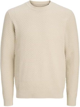 Jack & Jones - Jprblubarkley Knit Crew Neck - Trui - Zand