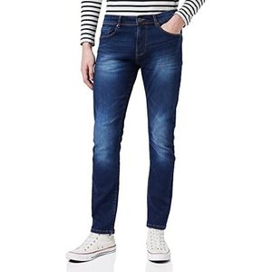 Enzo Skinny jeans voor heren, Blauw (Darkwash), 36W / 32L