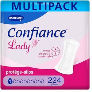 Confiance Lady - Kleine absorberende anatomische beschermers voor vrouwen – absorptieniveau = 1 druppel (zwakke urine) – pH-huidneutraal – 8 x 28 stuks