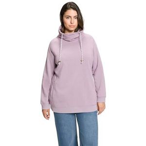 Ulla Popken Dames Basic tweekleurig koord sweatshirt, Opaalsering, 46-48 grote maten