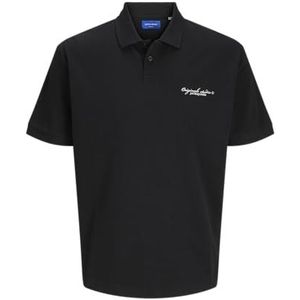 JACK & JONES Jorboston Polo Ss voor heren, zwart, XS