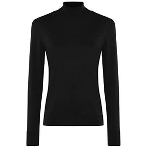 Mexx Dames Turtle Neck Basic Pullover Sweater, Zwart, XL