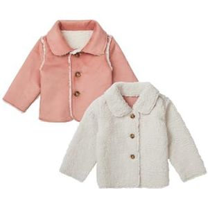 Noppies Baby Vernon Omkeerbare gebreide jas voor babymeisjes, Butter Cream - P959, 74 cm